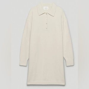 Wilfred - Aritzia - Hush Knit Polo Dress (L, Cream)